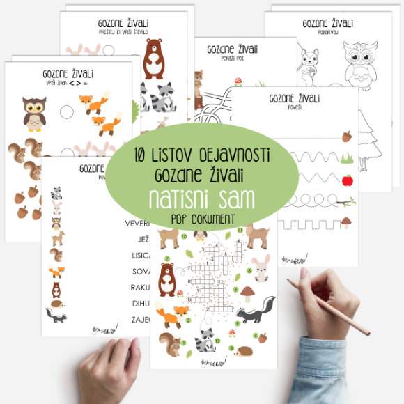 Natisni sam - delovni listi po sklopih